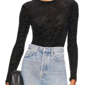 REVOLVE Black Fitted Long Sleeve